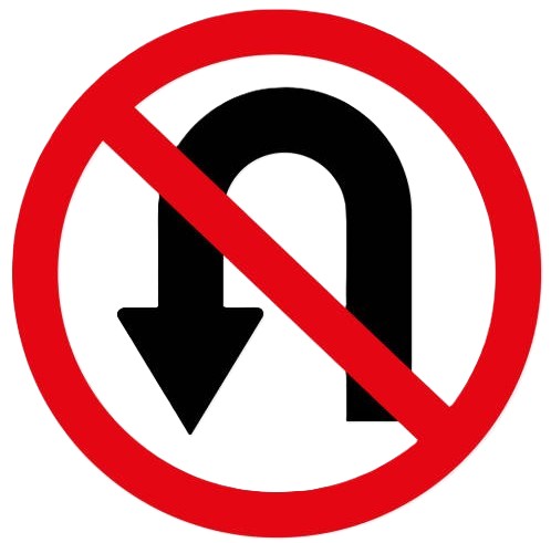 PROHIBIDO GIRAR EN U